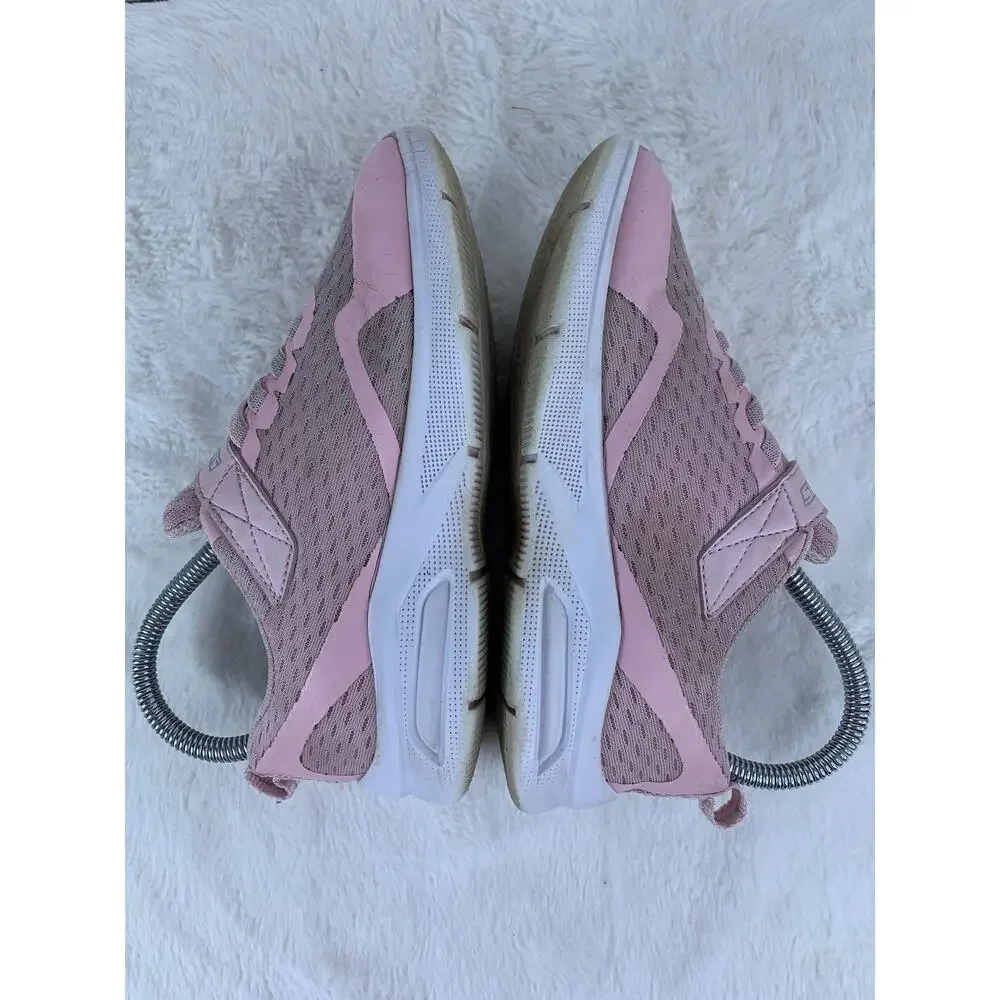 Skechers Microspec Max Light Pink Sneakers Elastic Laces Youth Size 2